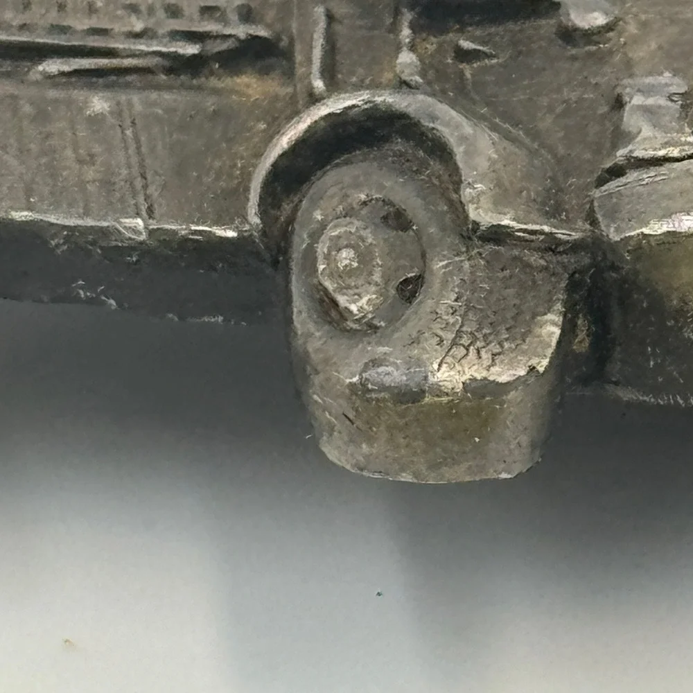 Vintage 1978 Bergamot Brass Works Fire Truck Belt Buckle Made in USA‎ Pewter 3D